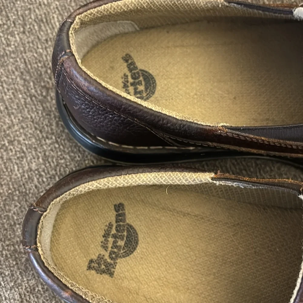 DR.MARTENS Lennon Air Wair Brown Leather Slip On Loafers Men's Shoes Sz 11 AW004